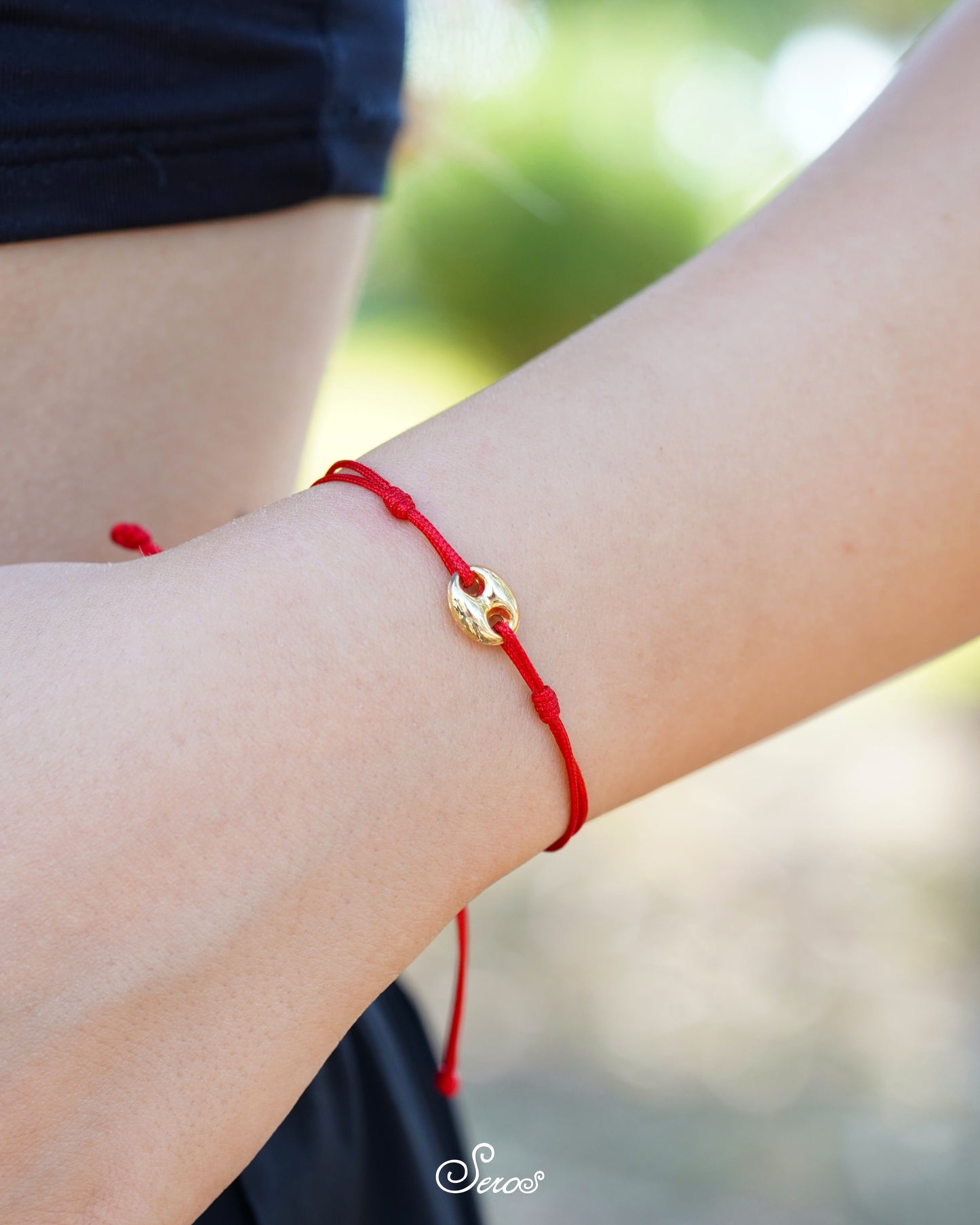 Gold Button Model Rope Bracelet