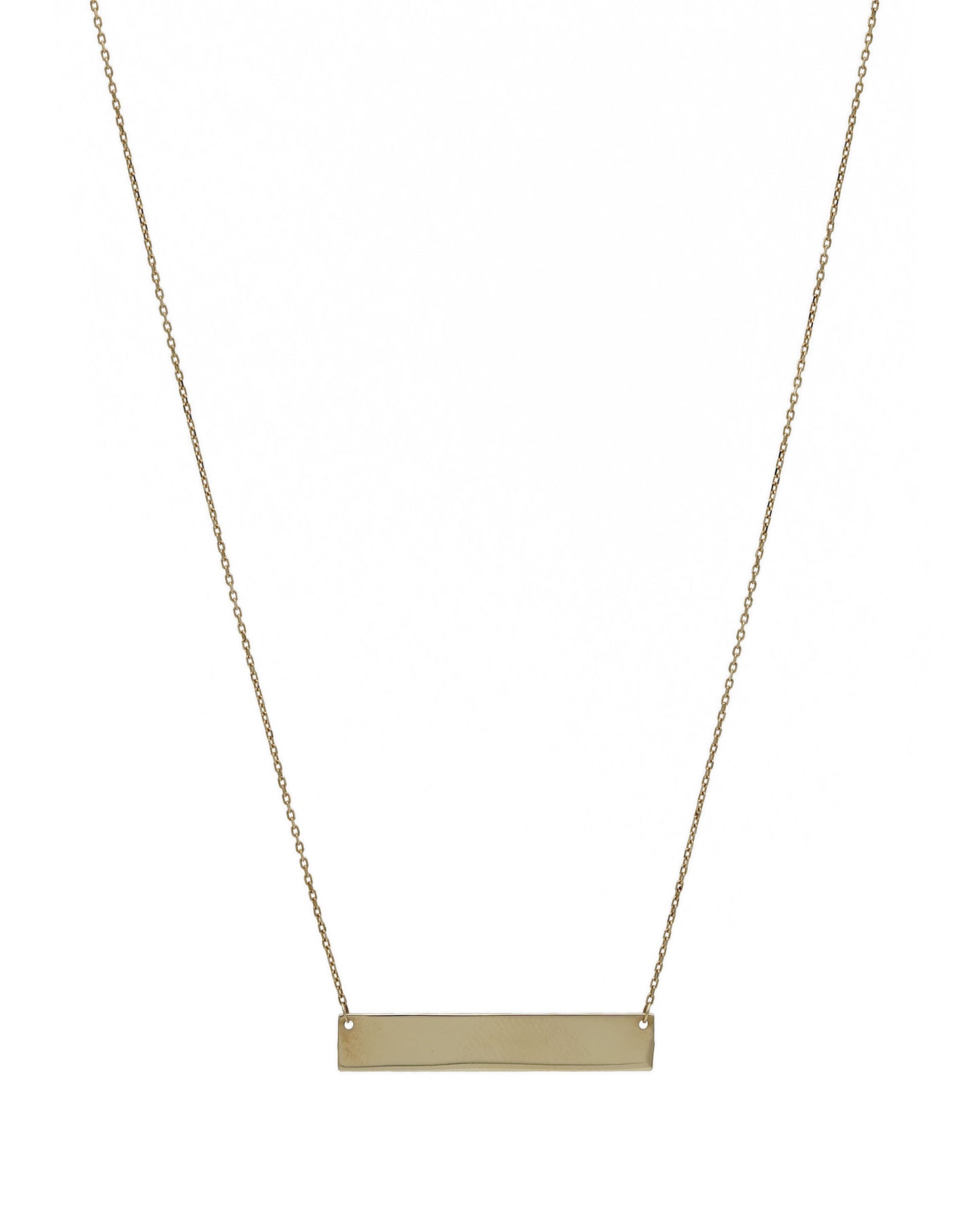 Rectangular Plate Gold Necklace