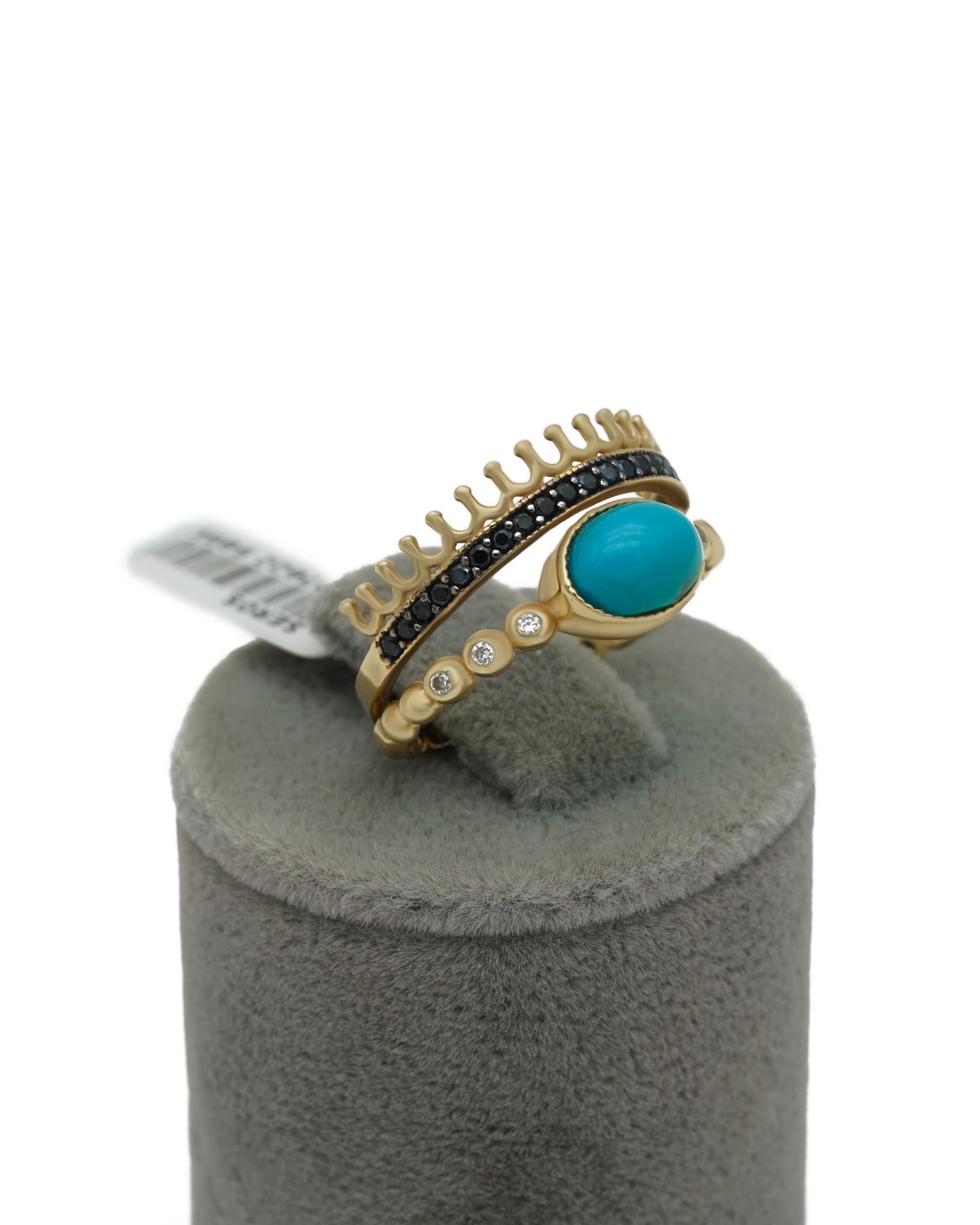 Turquoise Stone Crown Ring