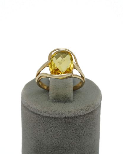 Citrine Stone Wrap Ring