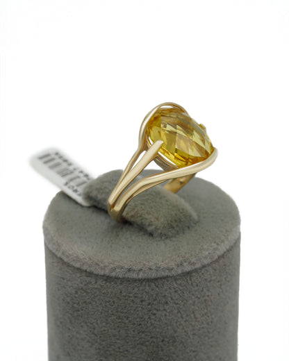 Citrine Stone Wrap Ring